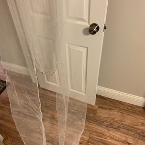 Cathedral length veil w/Swarovski crystals on edge